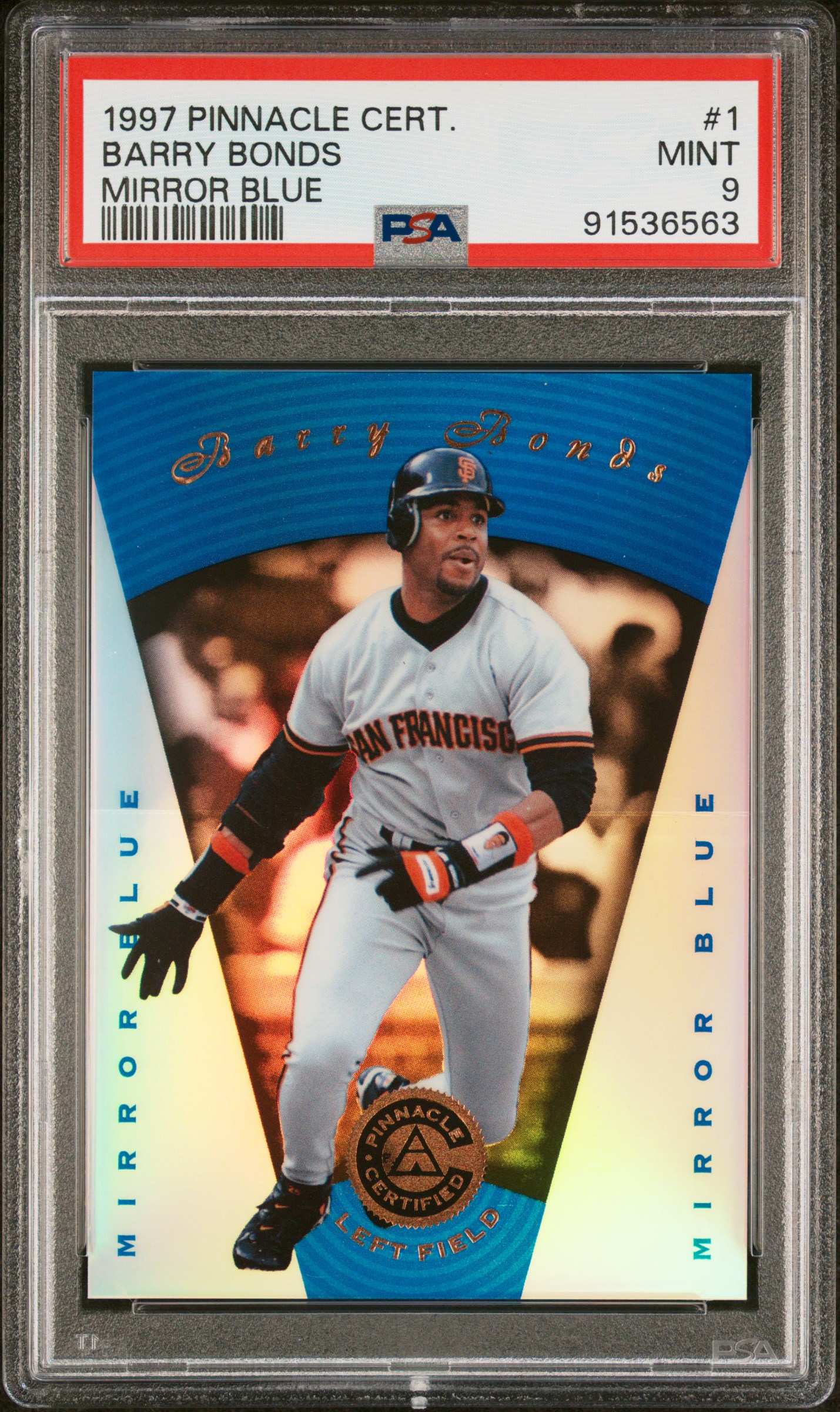 JSH Collection's 1997 Pinnacle Certified Barry Bonds Mirror Blue