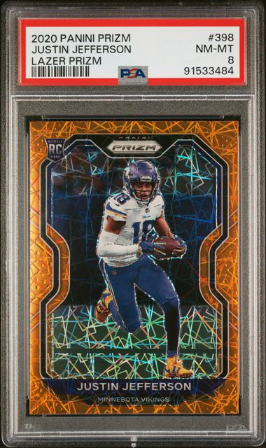 2020 Panini Prizm LAZER PRIZM #398 Justin Jefferson front
