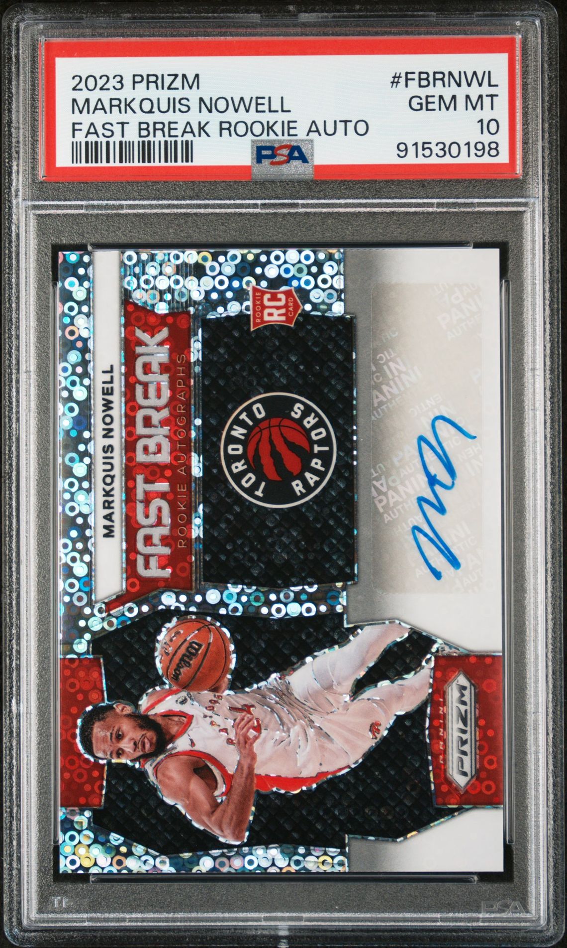 2023 Panini PANINI PRIZM FAST BREAK ROOKIE AUTOGRAPHS #FBRNWL Markquis Nowell front