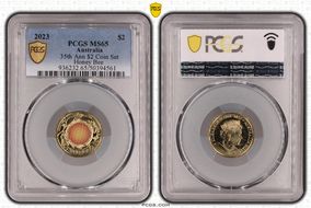 2023 $2 35th Ann $2 Coin Set Colorized Honey Bee MS65