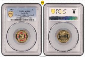 2017 $2 Possum Magic Colorized Visible Hush MS66