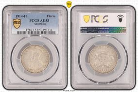1914-H Florin AU53