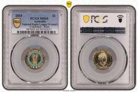 2024 $2 National Rugby League Women's Colorized - Blue MS65