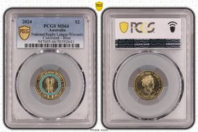 2024 $2 National Rugby League Women's Colorized - Blue MS66