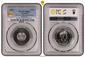 2023 20C AC/DC 45th Anniversary Black Ice MS68