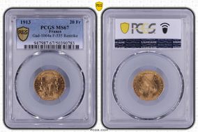 1913 20 Fr Gad-1064a F-535 Refrappe MS67
