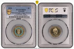 2024 $2 National Rugby League Women's Colorized - Blue MS64