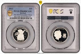 2013 $10 We Will Remember Them PR68DCAM