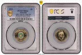 2023 $2 35th Ann $2 Coin Set Colorized Remembrance Dove MS66