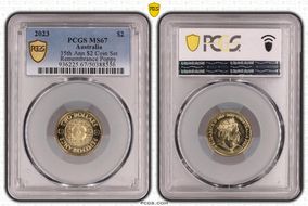 2023 $2 35th Ann $2 Coin Set Remembrance Poppy MS67