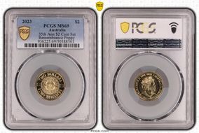 2023 $2 35th Ann $2 Coin Set Remembrance Poppy MS69