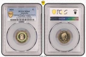 2024 $2 National Rugby League Men's Colorized - Green MS64