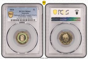 2024 $2 National Rugby League Men's Colorized - Green MS64