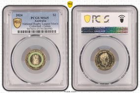 2024 $2 National Rugby League Men's Colorized - Green MS65