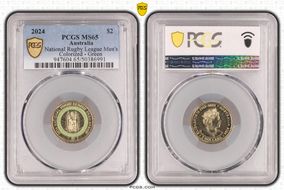 2024 $2 National Rugby League Men's Colorized - Green MS65