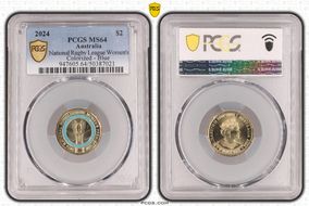 2024 $2 National Rugby League Women's Colorized - Blue MS64
