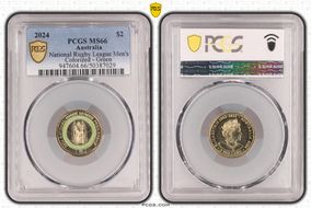 2024 $2 National Rugby League Men's Colorized - Green MS66