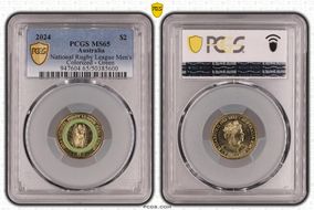 2024 $2 National Rugby League Men's Colorized - Green MS65