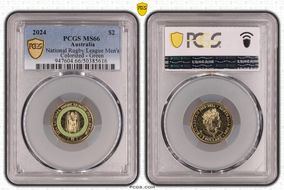 2024 $2 National Rugby League Men's Colorized - Green MS66