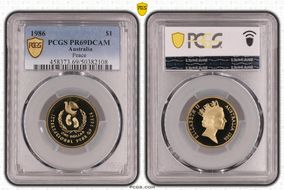 1986 $1 Peace PR69DCAM