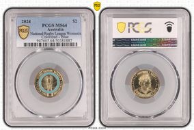 2024 $2 National Rugby League Women's Colorized - Blue MS64