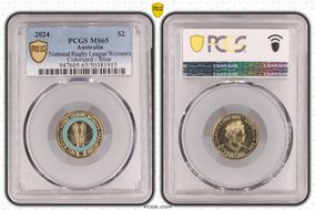 2024 $2 National Rugby League Women's Colorized - Blue MS65