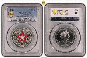 2023 50C Christmas Festive Floral MS70