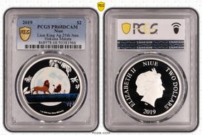 2019 $2 Lion King Ag 25th Ann. Hakuna Matata PR68DCAM