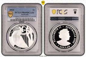 2022 $1 Kangaroo Ag Impressions of Australia PR69DCAM