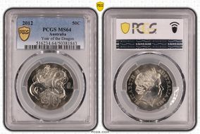 2012 50C Year of the Dragon MS64