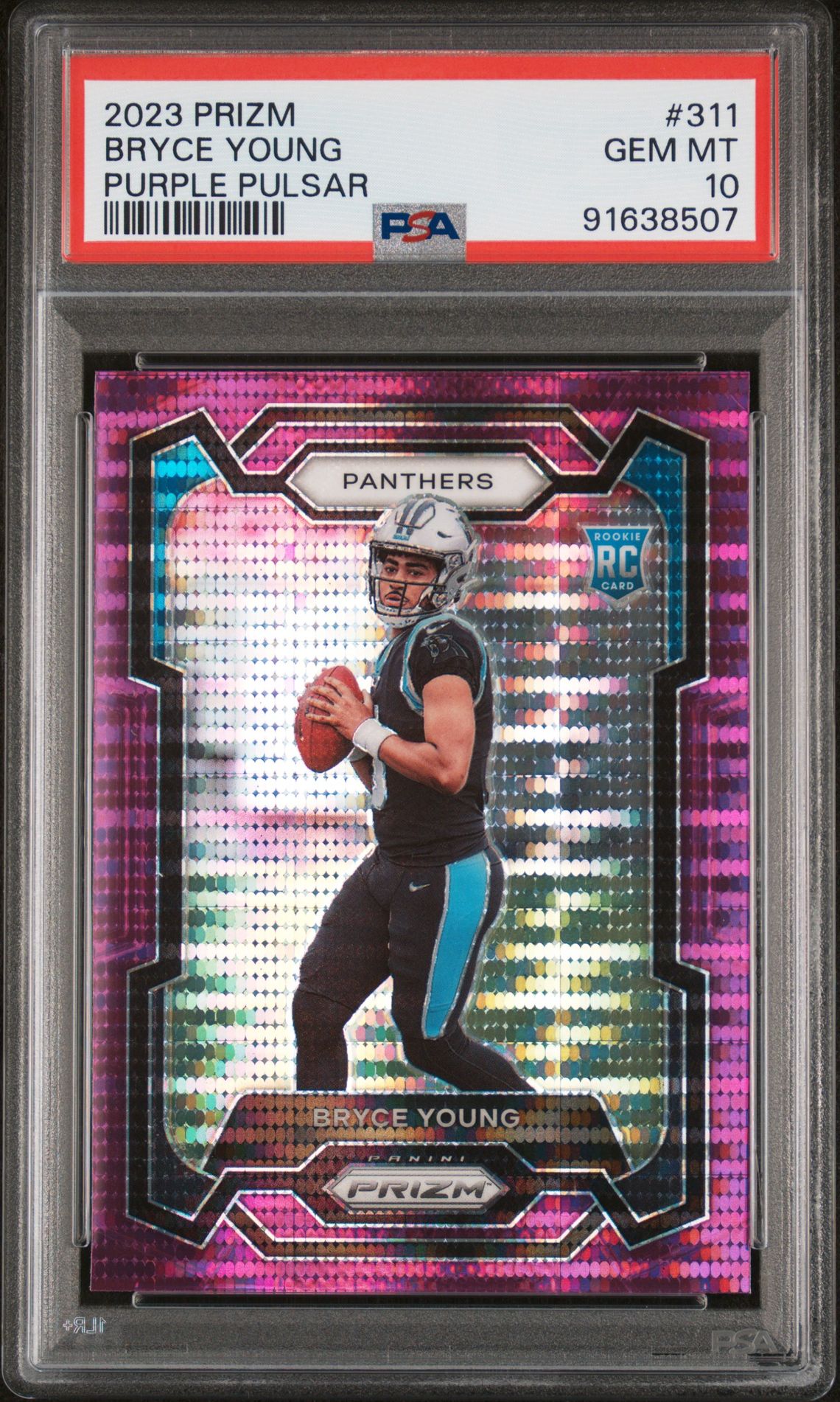 2023 Panini Prizm Bryce Young #311 (Purple Pulsar) Gem Mt 10 front