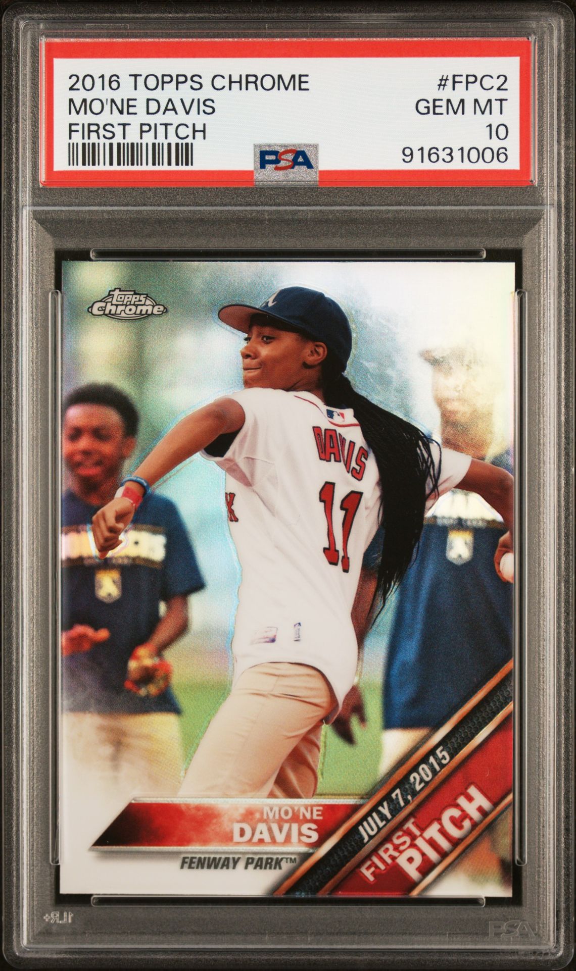 2016 Topps Chrome TOPPS CHROME FIRST PITCH #FPC2 Mo'Ne Davis front