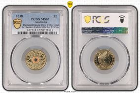 2018 $2 In Flanders Fields Colorized 30th Ann. $2 Coin MS67
