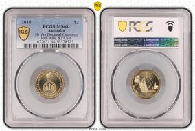2018 $2 50 Yrs Decimal Currency 30th Ann. $2 Coin MS68