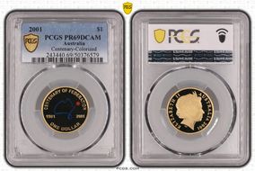 2001 $1 Centenary-Colorized PR69DCAM