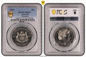 2001 50C Tasmania MS67