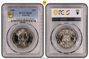 1986 50C MS68