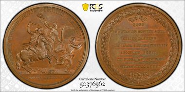 "1781" (1789) AE Medal Betts-595, Battle of Cowpens Original Dies MS62BN