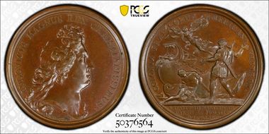 1674 AE Medal Betts-48, Martinique MS64