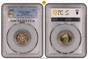2023 $2 35th Ann $2 Coin Set Colorized Lest we Forget-Eternal Flame MS66