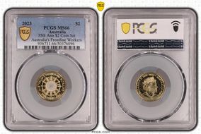 2023 $2 35th Ann $2 Coin Set Colorized Australia's Frontline Workers MS66