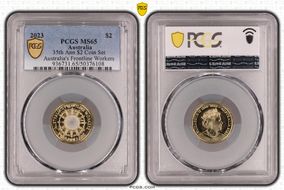 2023 $2 35th Ann $2 Coin Set Colorized Australia's Frontline Workers MS65