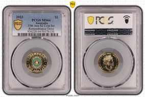 2023 $2 35th Ann $2 Coin Set Colorized Remembrance Dove MS64