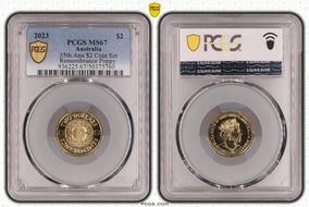 2023 $2 35th Ann $2 Coin Set Remembrance Poppy MS67