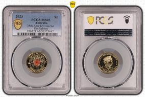2023 $2 35th Ann $2 Coin Set Colorized Firefighters MS65