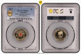 2023 $2 35th Ann $2 Coin Set Colorized Firefighters MS66