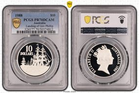1988 $10 Landing of Gov Phillip PR70DCAM