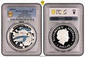 2004-P $1 Mawson Station Antarctic Territory PR70DCAM