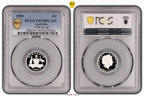 1999 50C 1918 6d Ag PR70DCAM