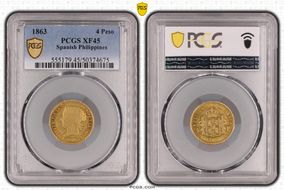 1863 4 Peso KM-144 XF45